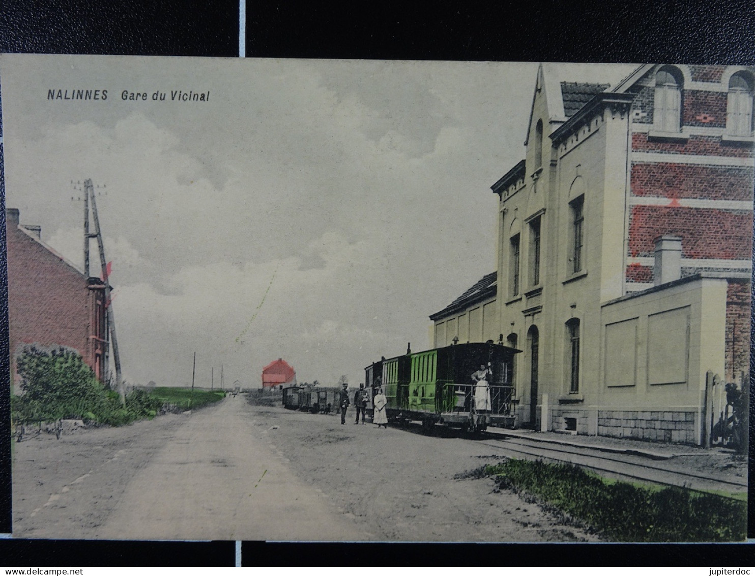 Nalinnes Gare Du Vicinal (colorisée - Tram à Vapeur - Stoomtram) - Ham-sur-Heure-Nalinnes