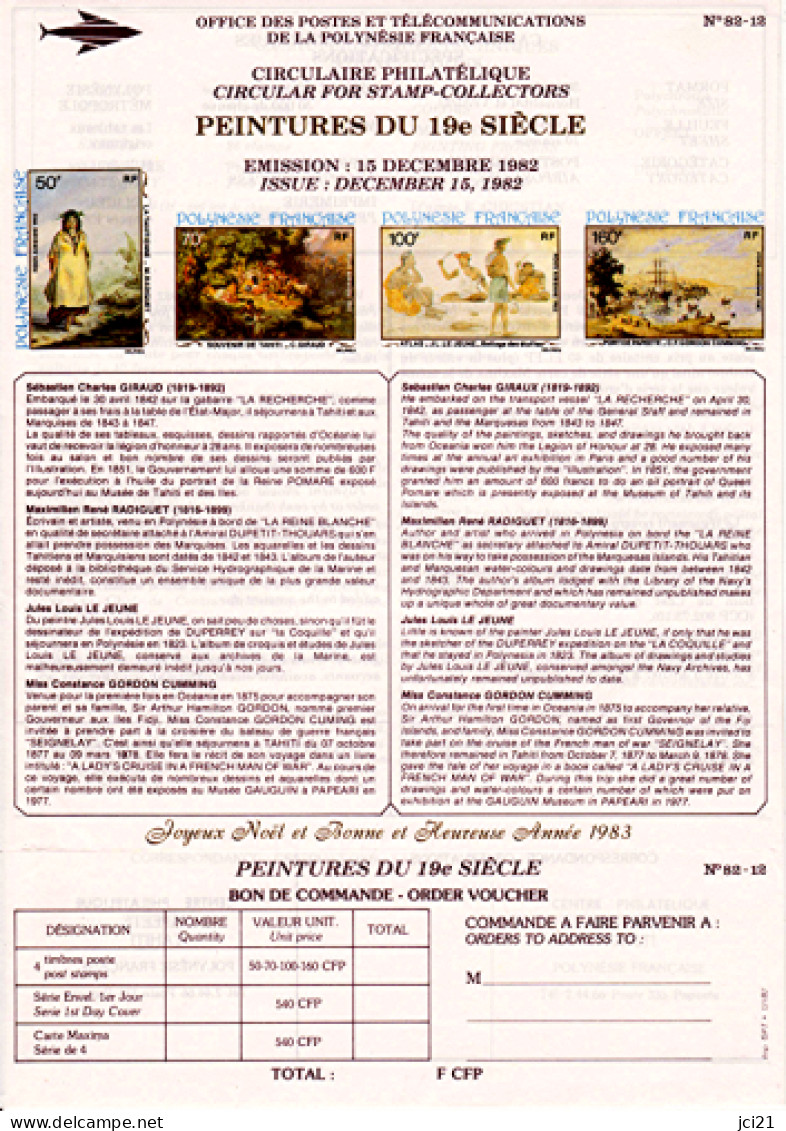 COPIE DE CIRCULAIRE PHILATÉLIQUE N°82-12 DU 15 DÉCEMBRE 1982 [COPIE] _T.DOC20-82/12 - Lettres & Documents