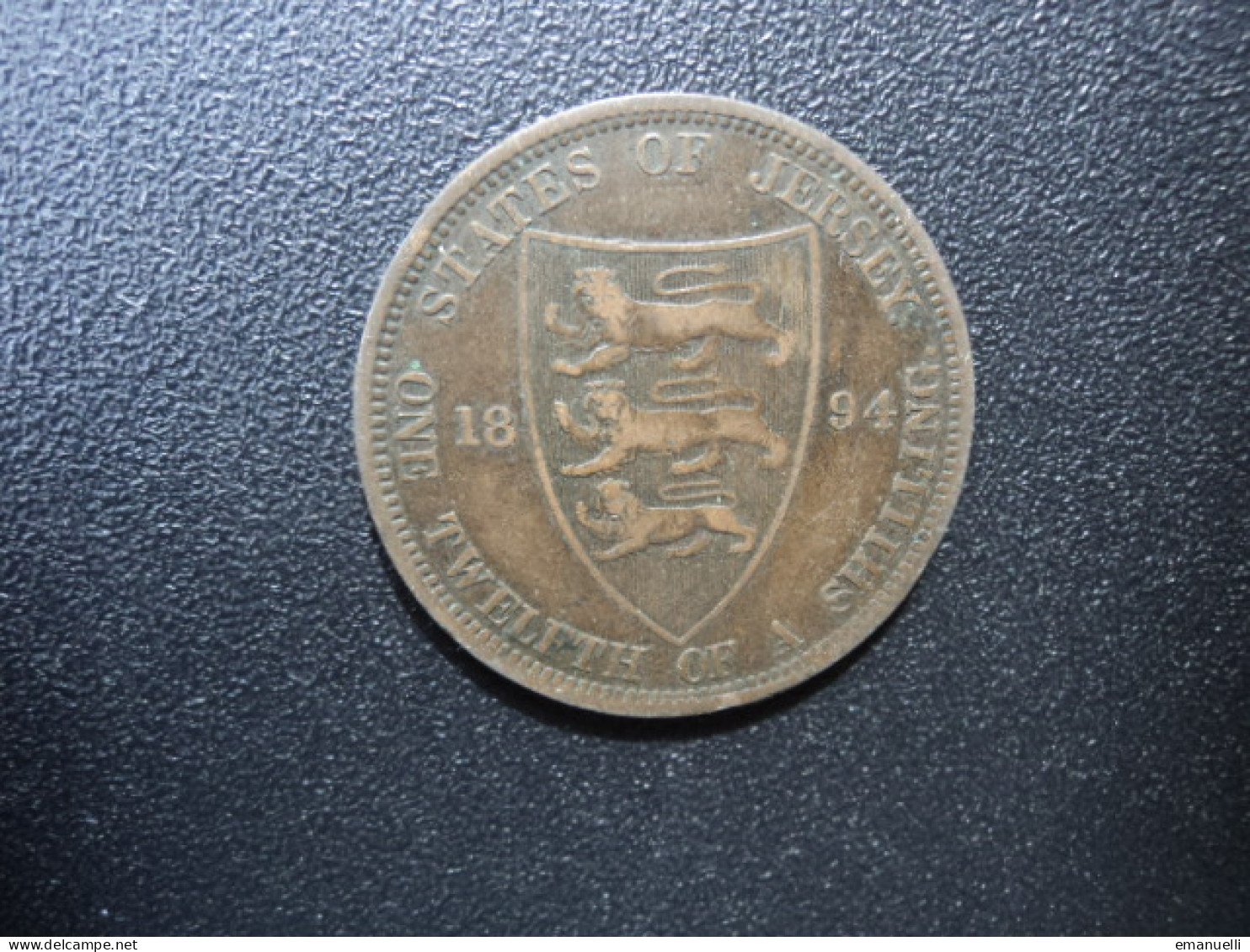 JERSEY : 1/12e SHILLING   1894    KM 8     TTB - Jersey