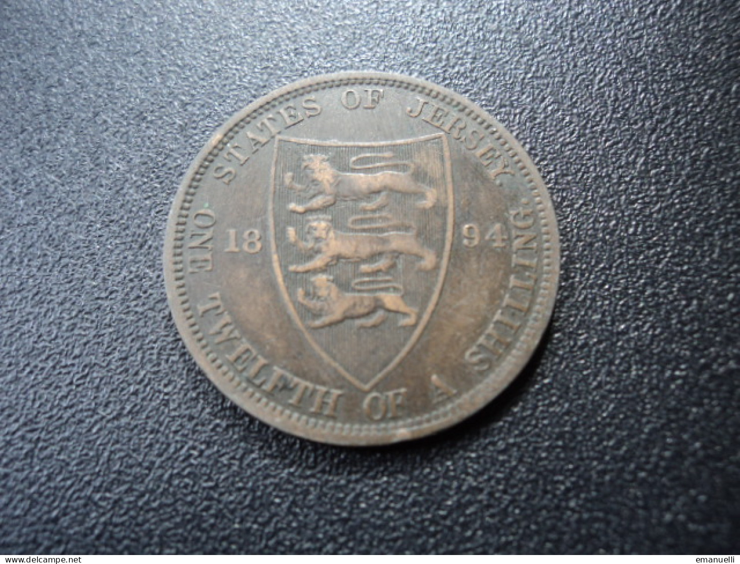 JERSEY : 1/12e SHILLING   1894    KM 8     TTB - Jersey