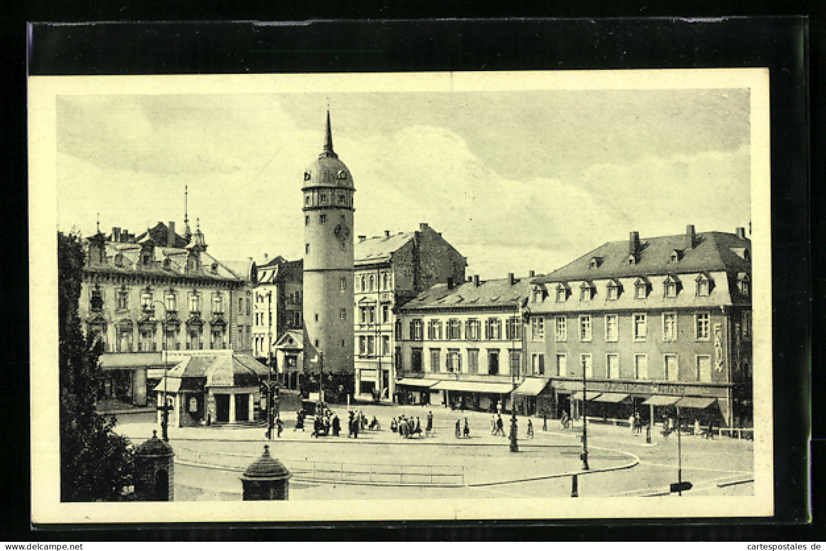 AK Darmstadt, Ernst-Ludwigs-Platz Und Weisser Turm  - Darmstadt