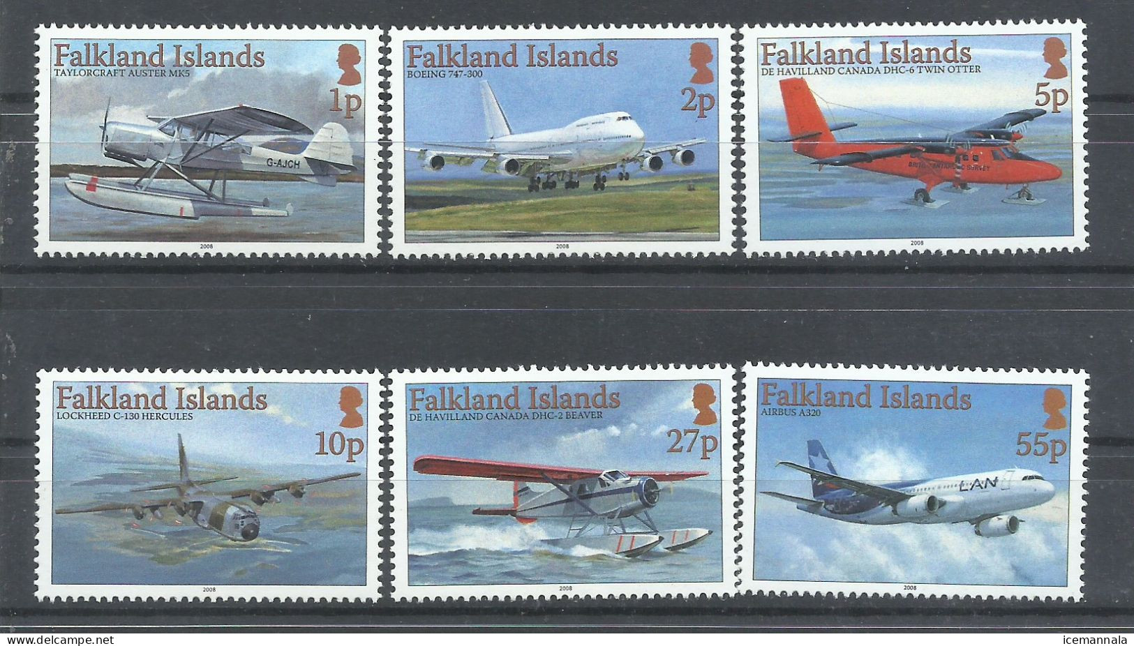 FALKLAND   YVERT  1020/25  MNH  ** - Flugzeuge