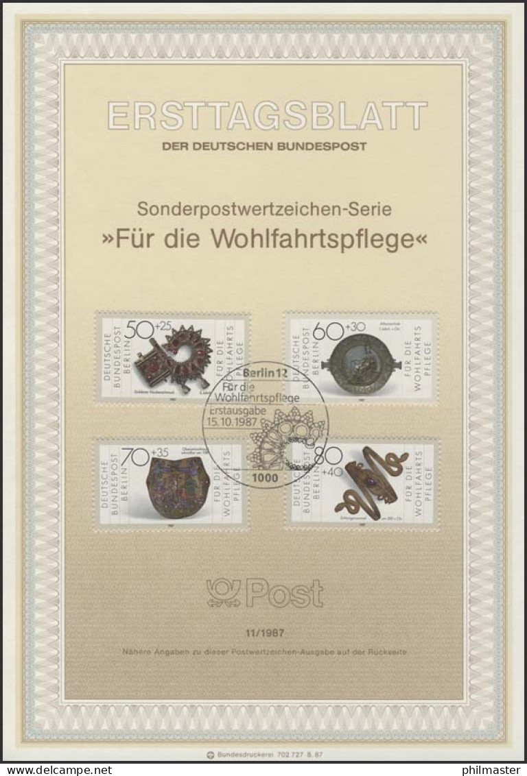 ETB 11/1987 Wofa, Gold- Und Silberschmiedekunst - 1. Tag - FDC (Ersttagblätter)