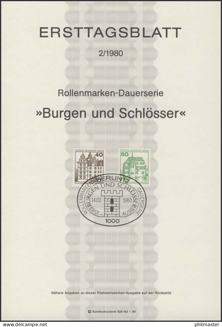 ETB 02/1980 BuS, Wolfsburg, Inzlingen - 1st Day – FDC (sheets)