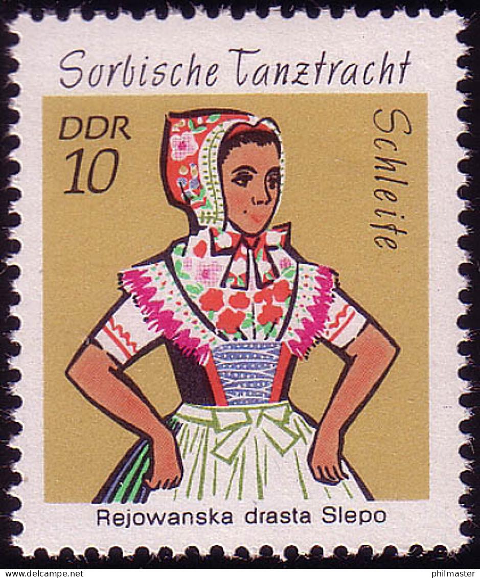 1723 Sorbische Tanztrachten 10 Pf ** - Nuevos