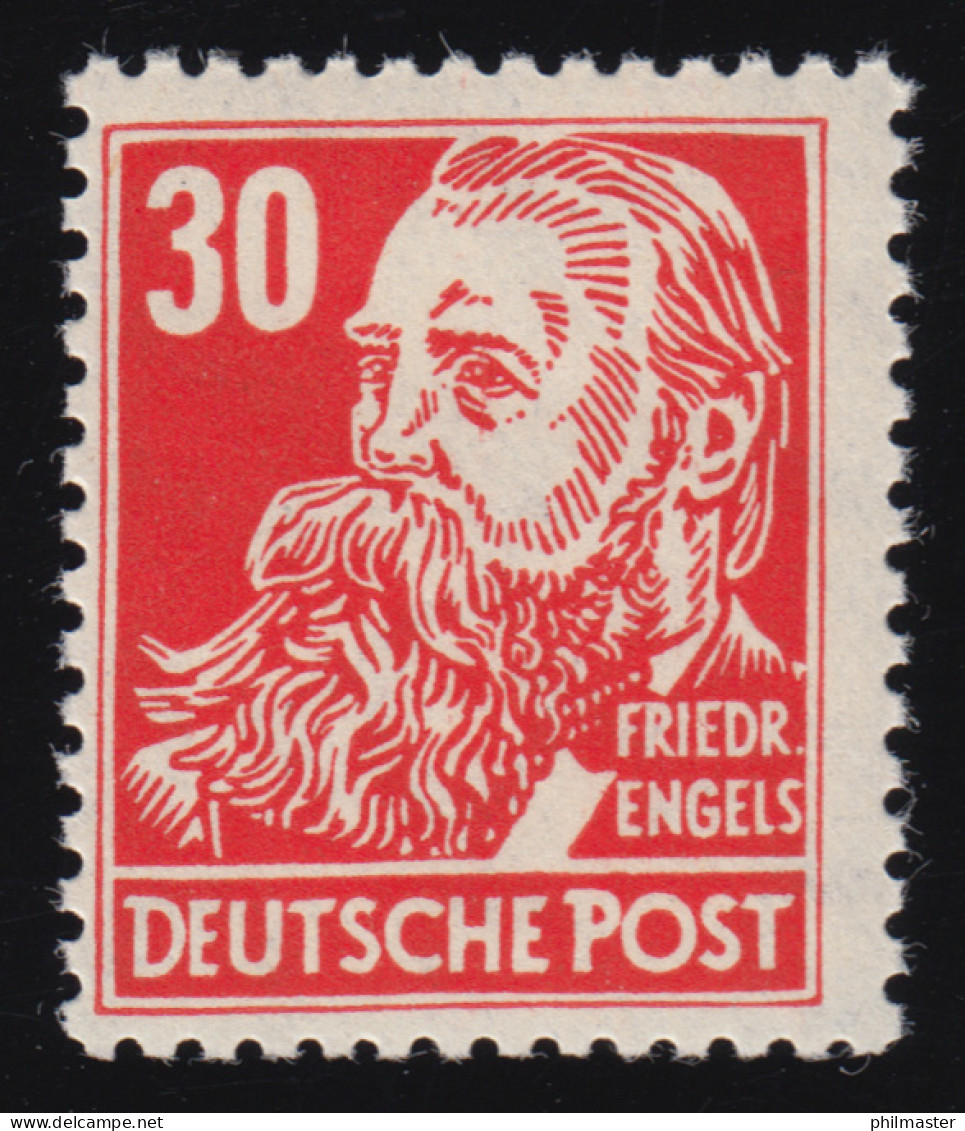 335za XI Friedrich Engels 30 Pf Wz.2 XI ** Geprüft - Ungebraucht