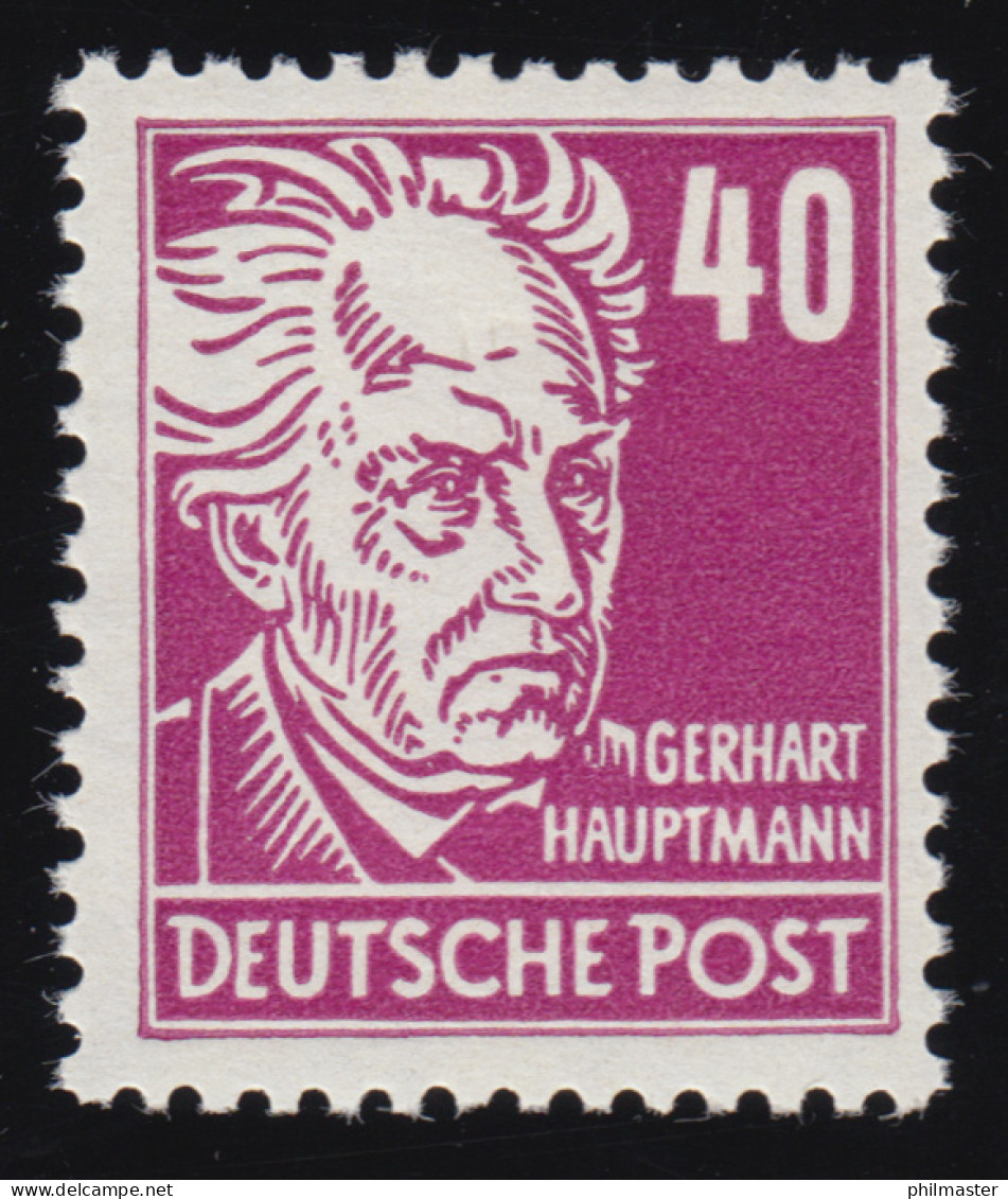 336va XII Gerhard Hauptmann 40 Pf Wz.2 XII ** - Ungebraucht