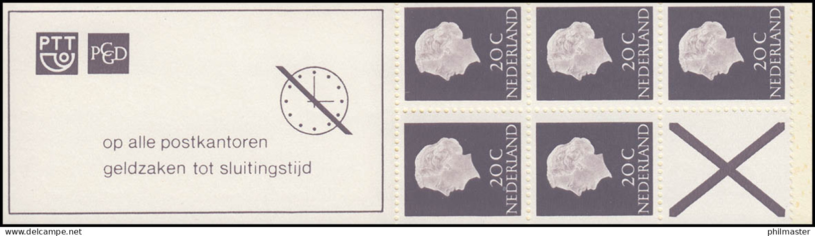Markenheftchen 6y Königin Juliane 1968, PTT Und Postdienst, Mit ZB ** - Postzegelboekjes En Roltandingzegels