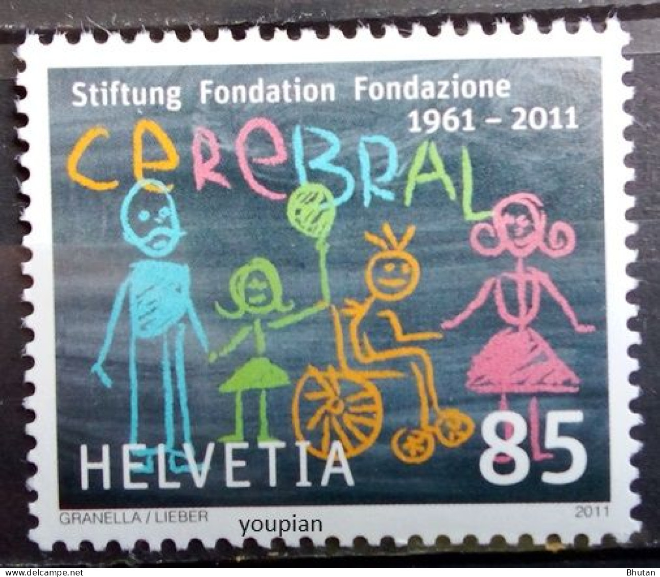 Switzerland 2011, 50 Years Of Cerebral, MNH Single Stamp - Ongebruikt