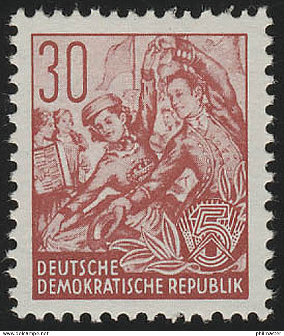 373 XII Fünfjahrplan 30 Pf Wz.2 XII ** - Unused Stamps