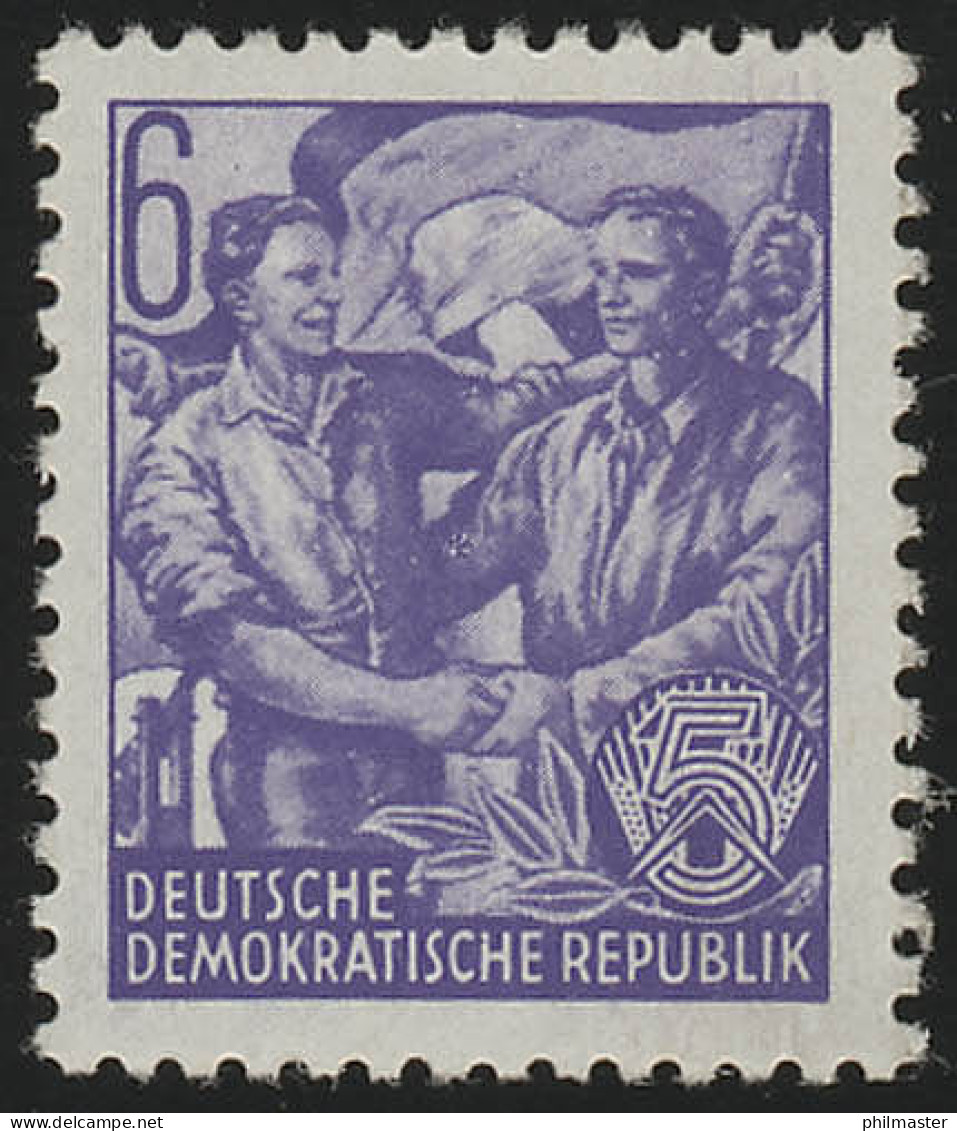 364 XI Fünfjahrplan 6 Pf Wz.2 XI ** - Unused Stamps