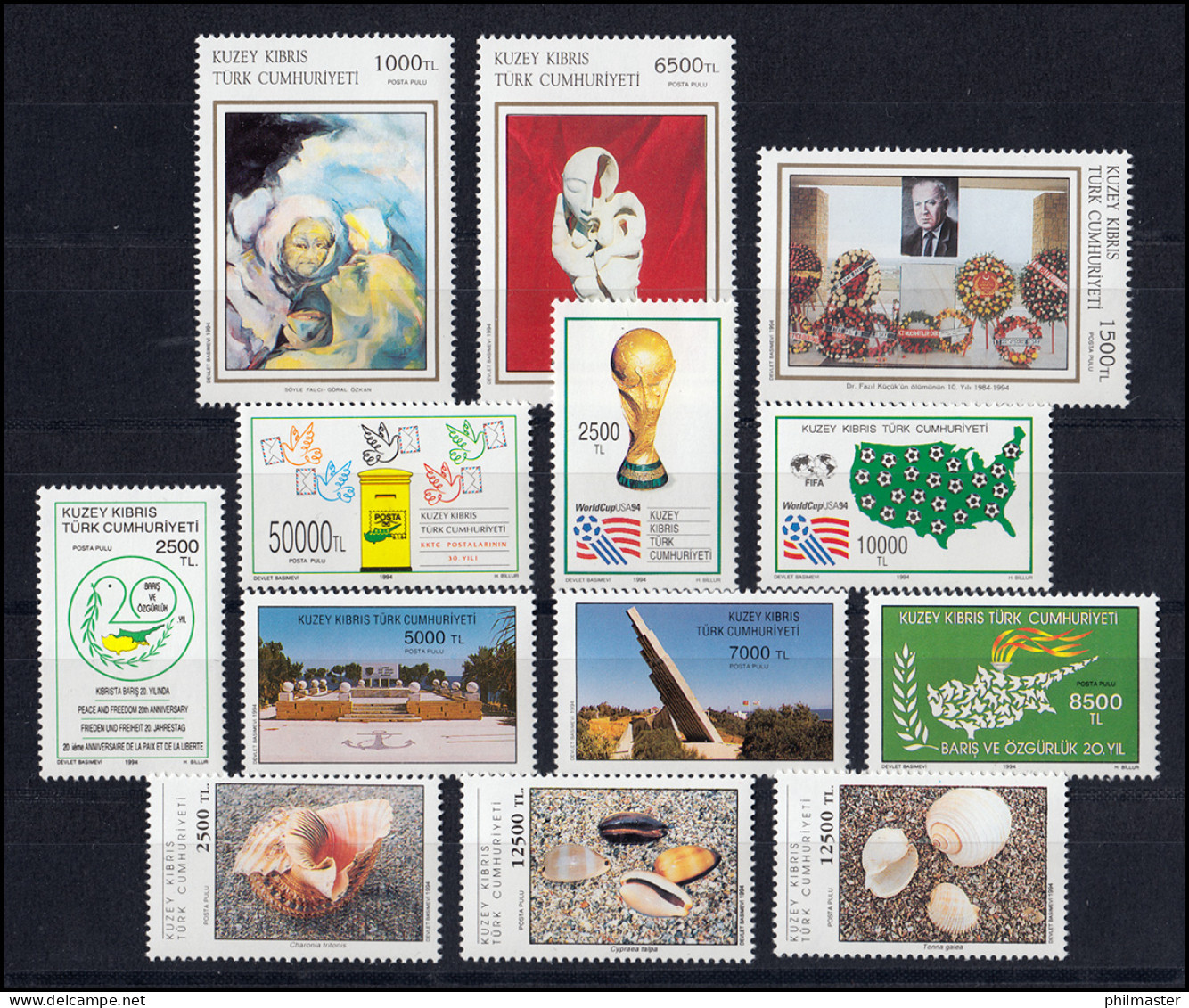370-391 Zypern (türkisch) Jahrgang 1994 Komplett, Postfrisch - Sonstige & Ohne Zuordnung