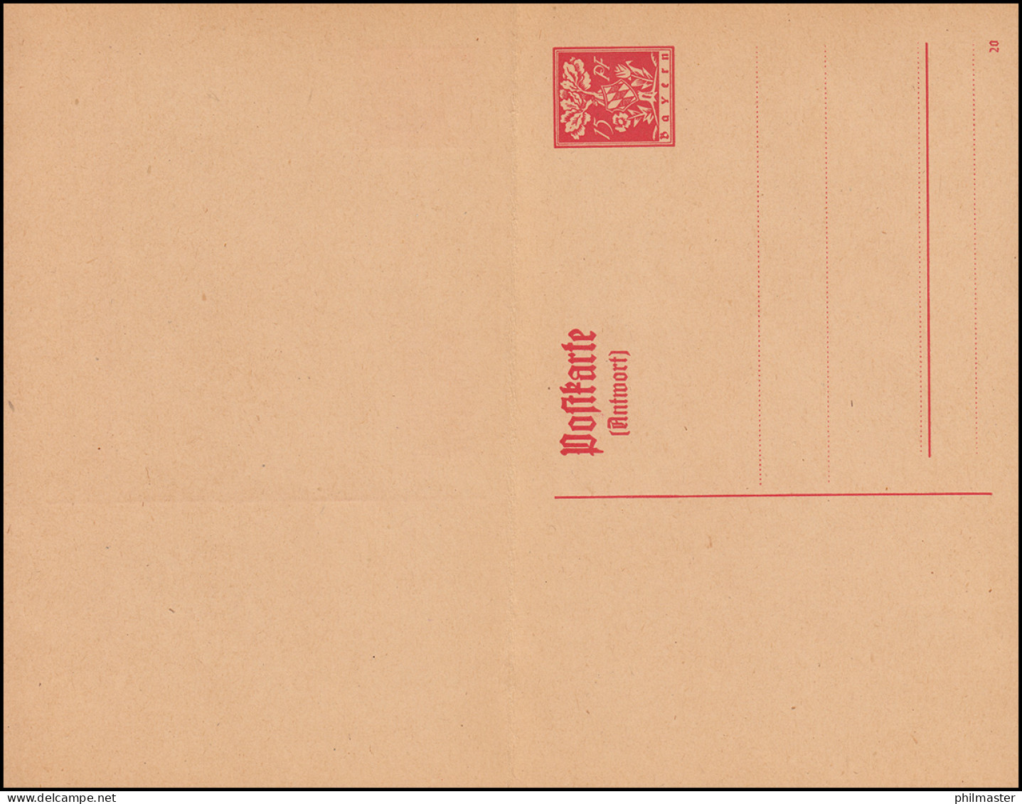 Bayern Postkarte P 119 Abschiedsausgabe 15/15 Pf Rot, Wie Verausgabt **  - Enteros Postales