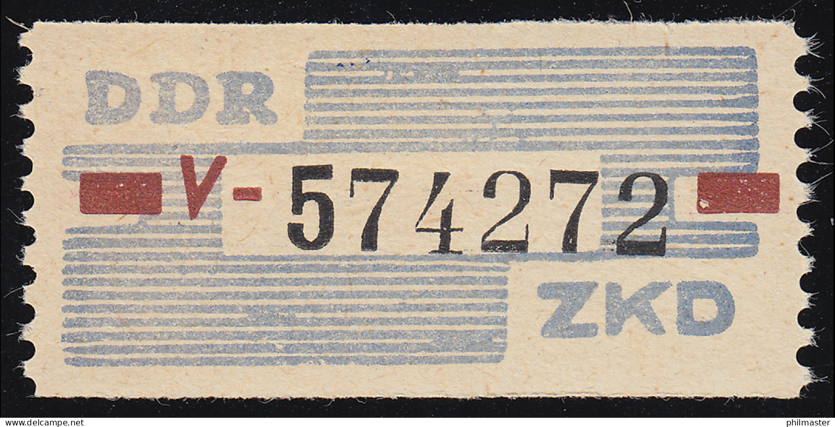 28-V Dienst-B, Billet Schwarz Und Rot Auf Blau, ** Postfrisch - Ungebraucht