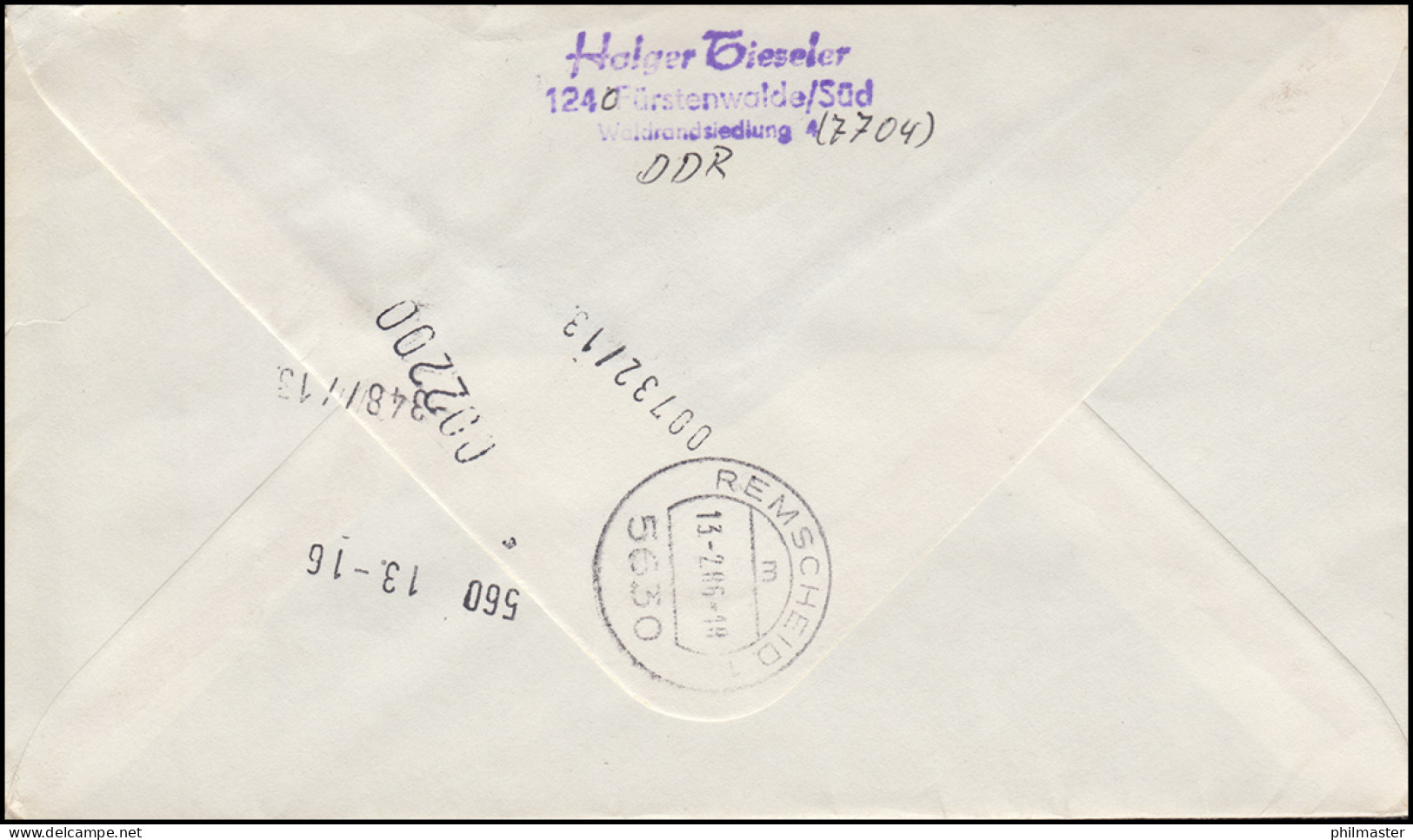 DDR 2999 Postuniformen 85 Pf Als EF Auf Eil-Brief FÜRSTENWALDE 11.2.1986 - Correo Postal