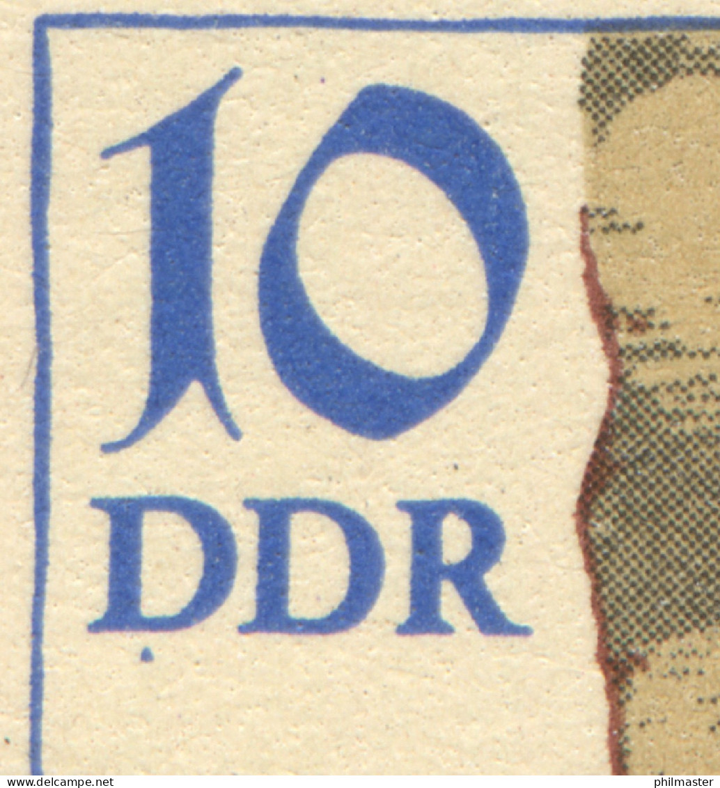 2884-2887 Siegel-Viererblock 1984 Mit PLF Auf 2885: Blauer Fleck Unter DDR, ** - Abarten Und Kuriositäten