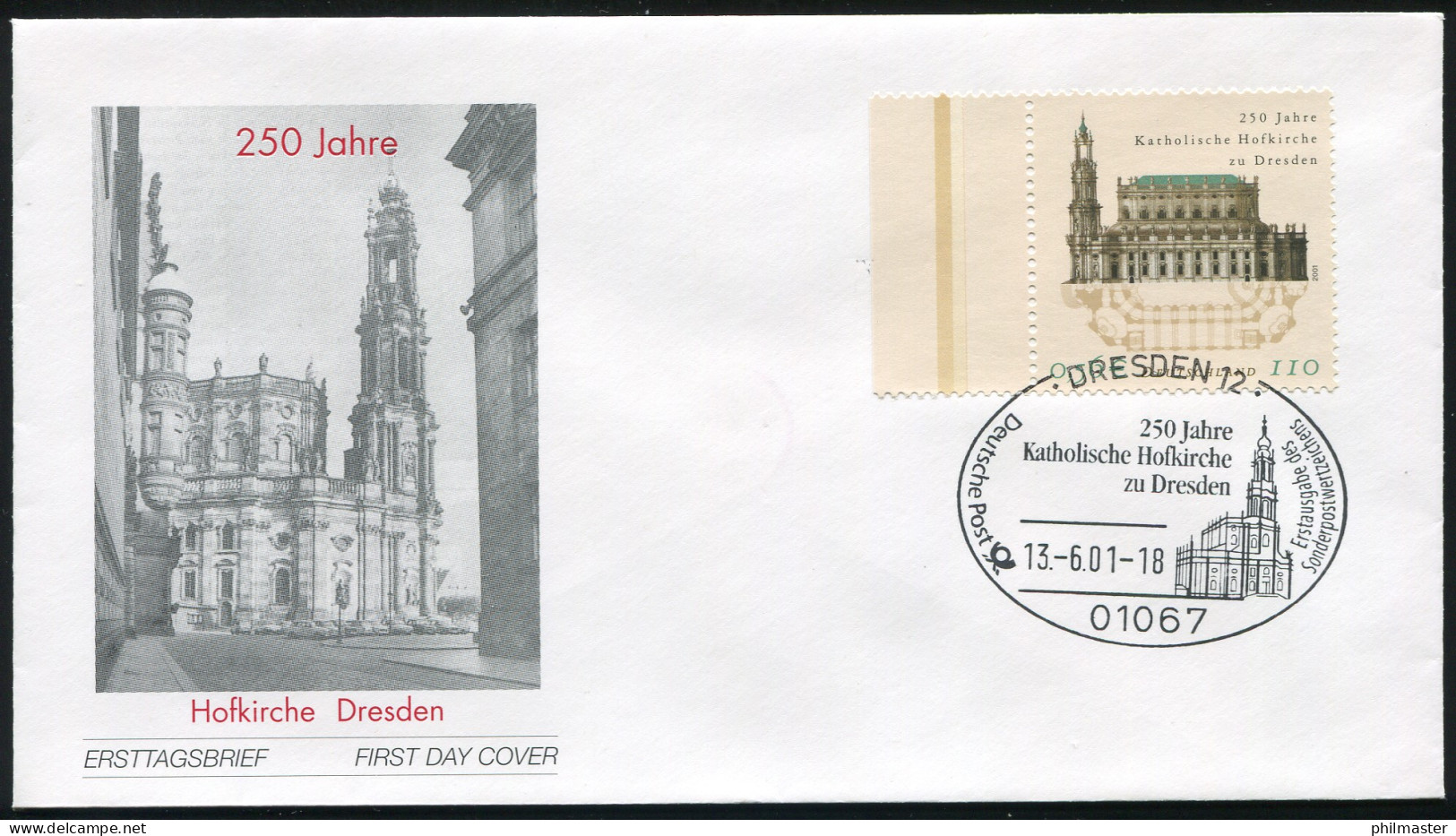 2196 Katholische Hofkirche Dresden FDC Dresden - Briefe U. Dokumente