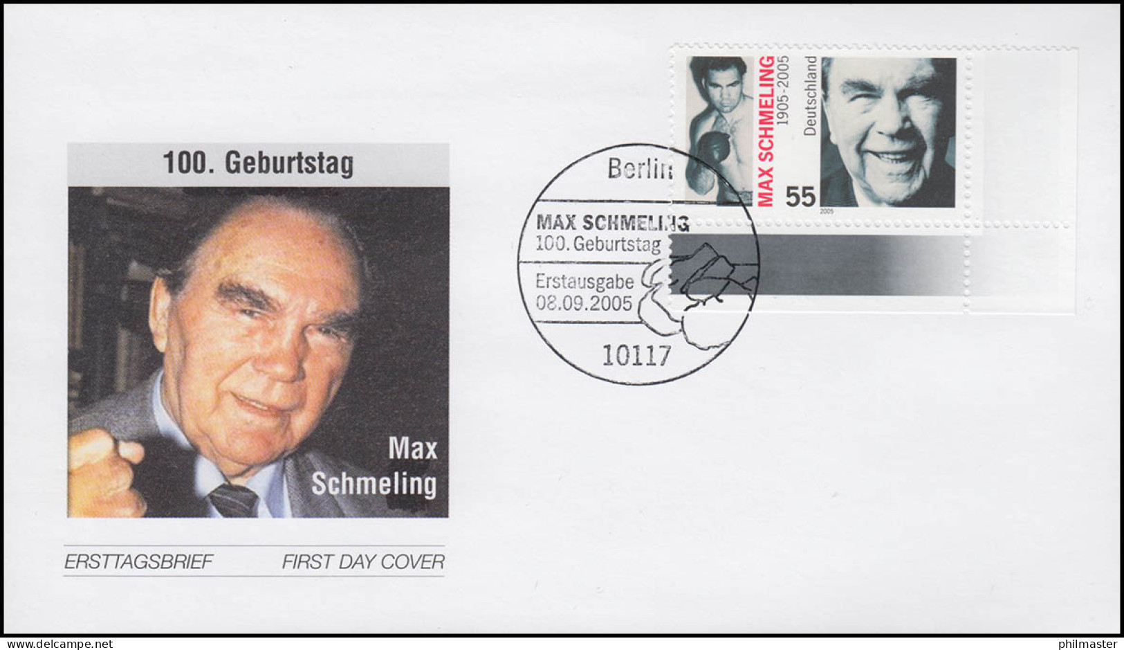 2489 Boxweltmeister Max Schmeling - Ecke Auf Schmuck-FDC ESSt Berlin - Boxen