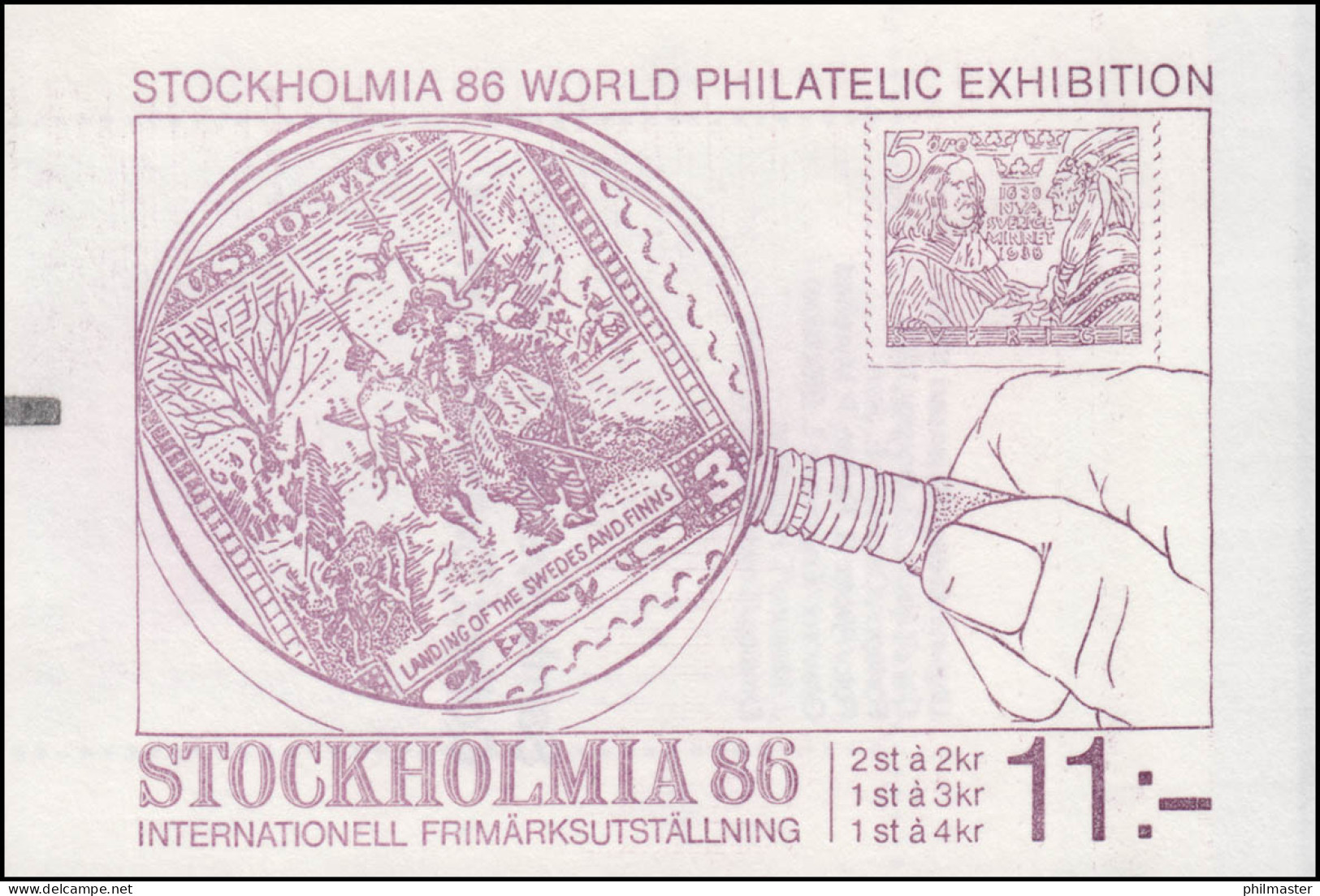 Markenheftchen 111 Briefmarkenausstellung STOCKHOLMIA'86 Ausgabe 1986, Mit ZB ** - Ohne Zuordnung