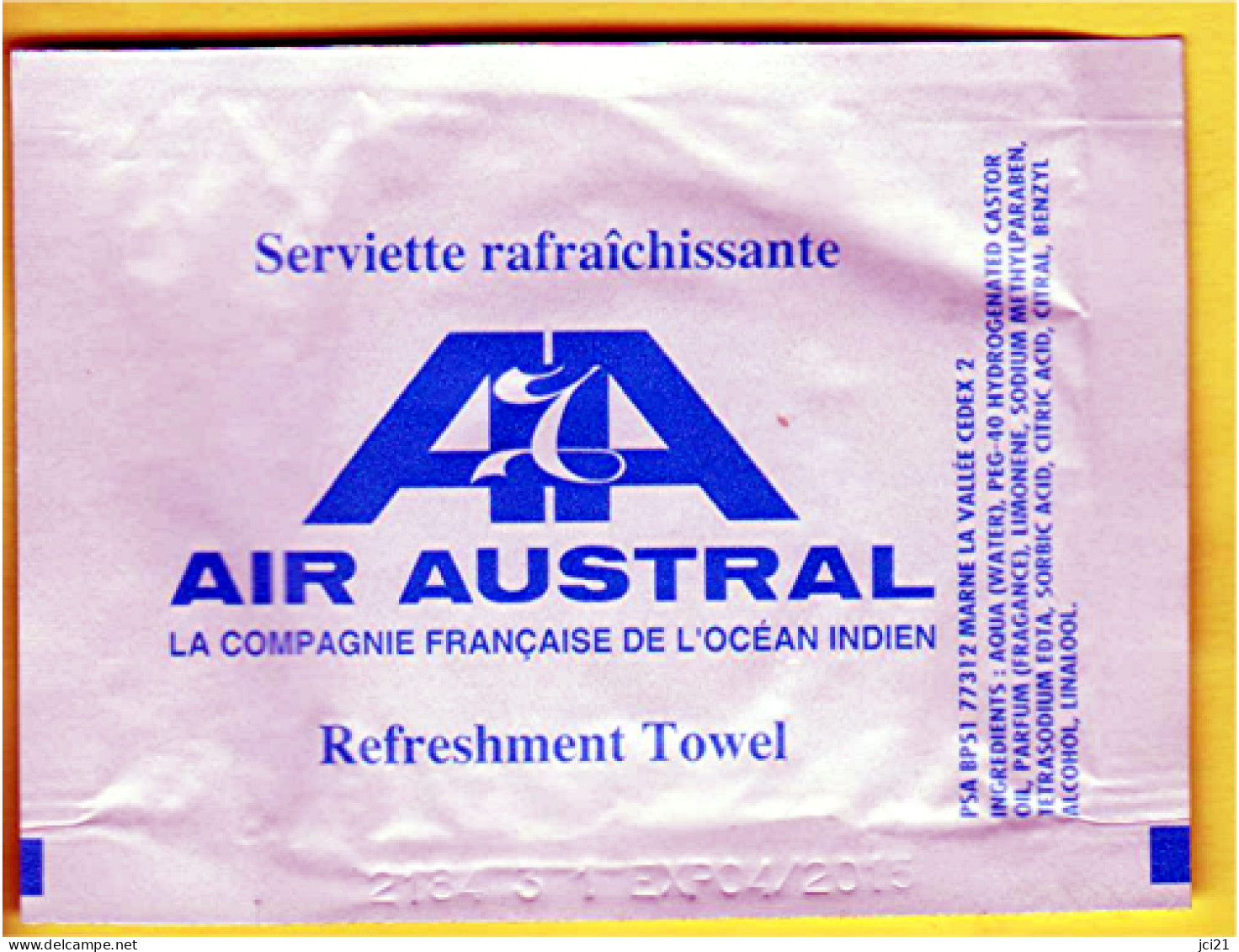 Serviette Rafraîchissante " AIR AUSTRAL "_D316 - Other & Unclassified