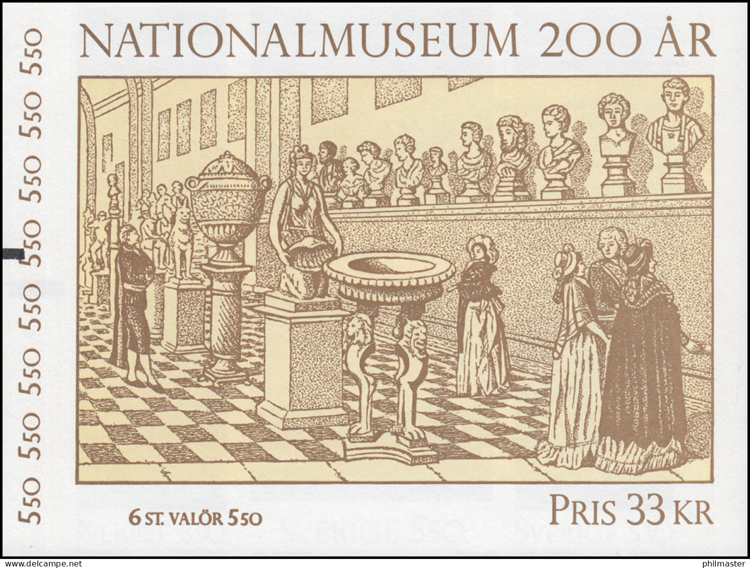 Markenheftchen 174 Kunstwerke Aus Dem Natioanlmuseum, Mit Zählbalken (ZB) ** - Non Classés