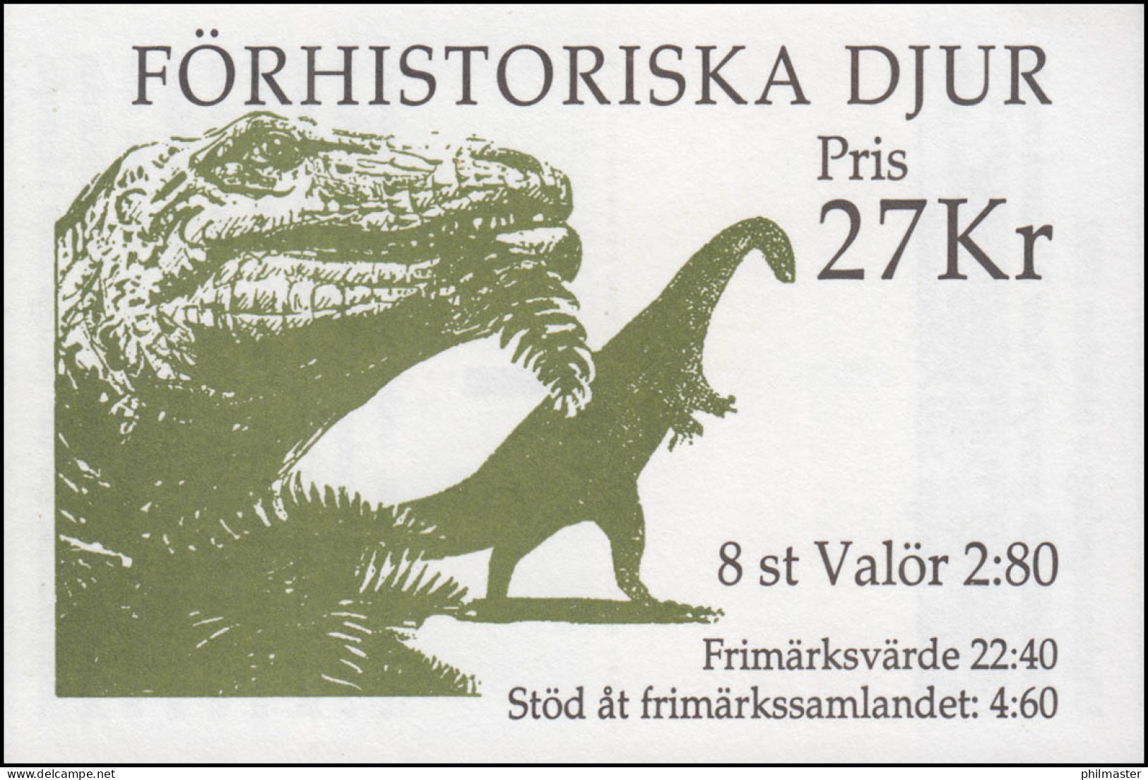 Markenheftchen 175 Prähistorische Tiere, ** - Non Classés