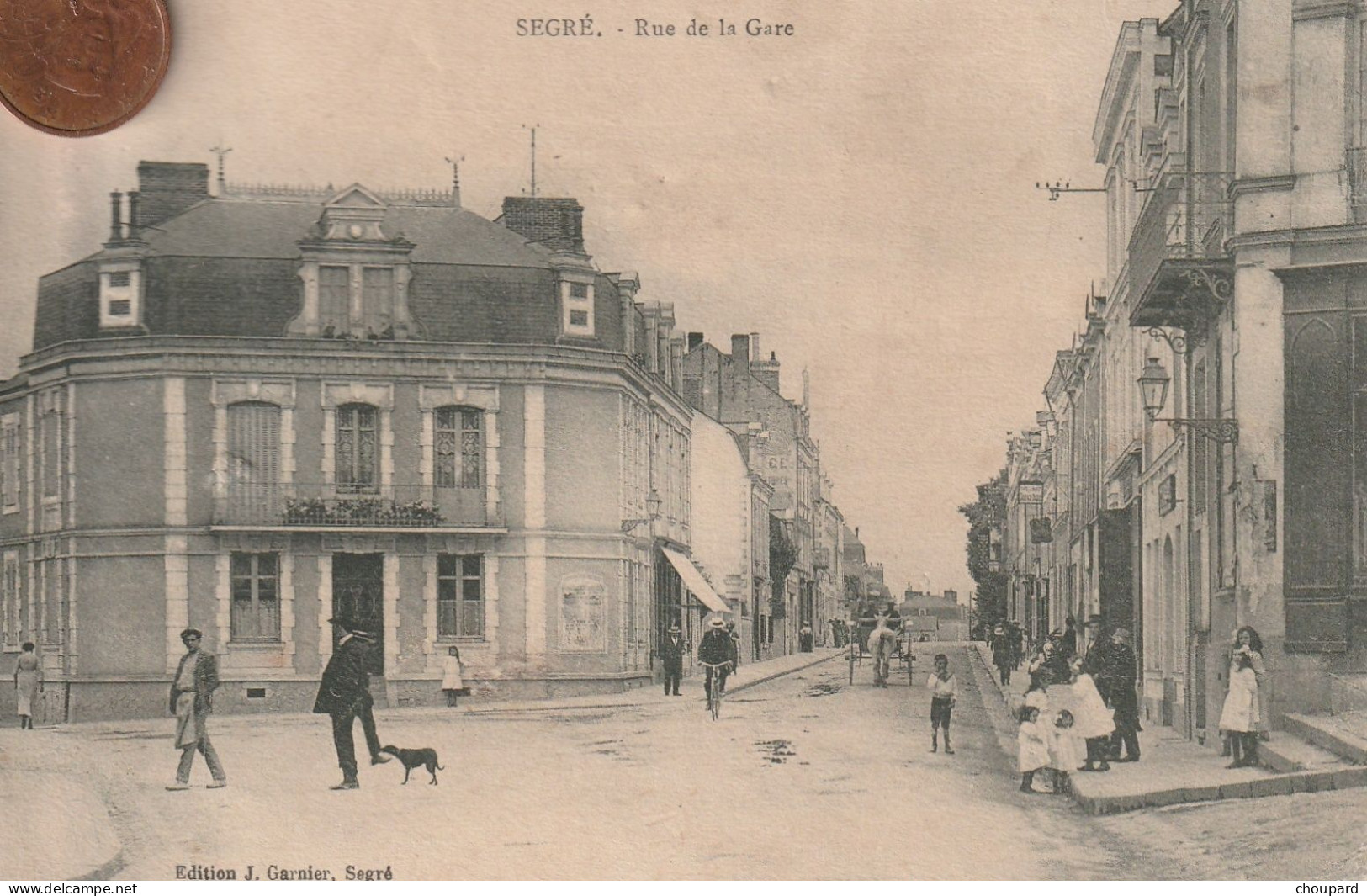 49 - Carte Postale Ancienne De SEGRE    Rue De La Gare - Segre