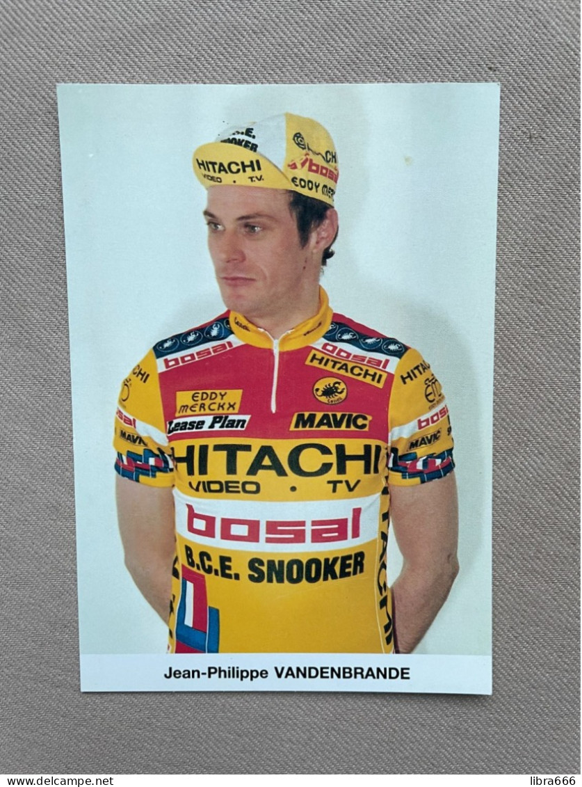 Fotokaart - VANDENBRANDE Jean-Philippe / Hitachi-Bosal-BCE Snooker / 1988 - Cyclisme