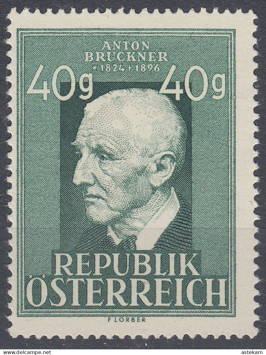 AUSTRIA 1949, ANTON BRUCKNER-COMPOSER, COMPLETE MNH STAMP With GOOD QUALITY, *** - Ungebraucht