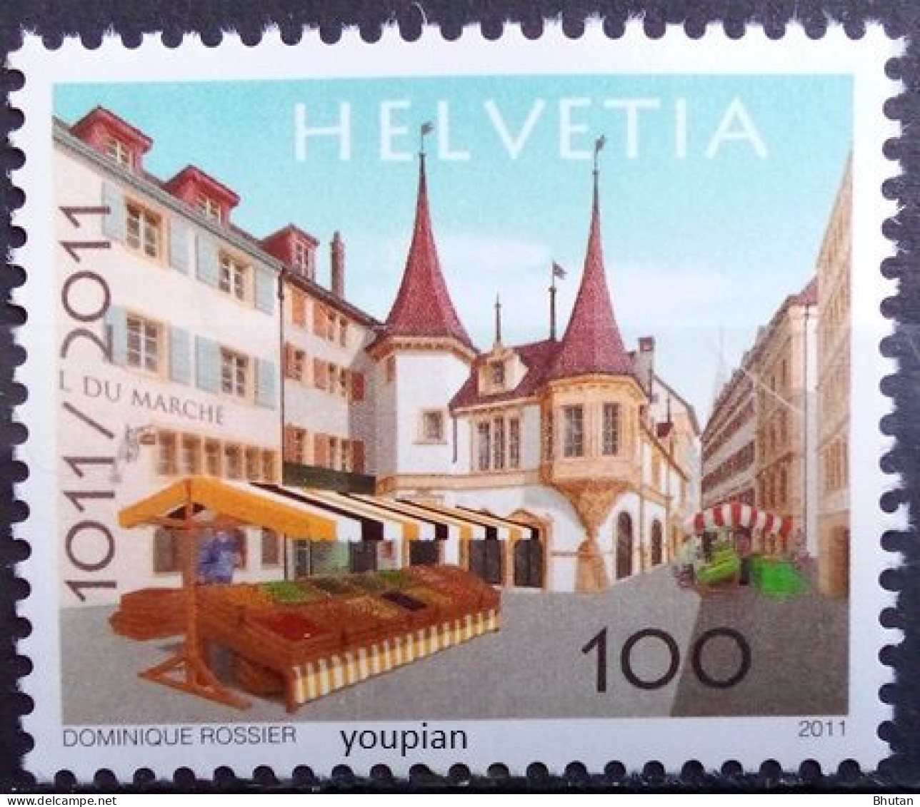 Switzerland 2011, 100 Years Neuenburg City, MNH Single Stamp - Neufs