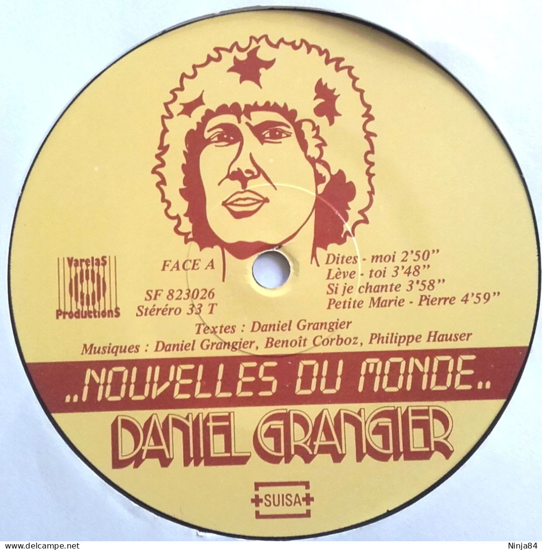 LP 33 CM (12") Daniel Grangier  "  Nouvelles Du Monde   "  Suisse - Disco, Pop