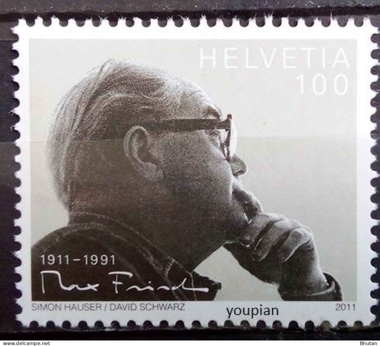 Switzerland 2011, 100th Birth Anniversary Of Max Frisch, MNH Single Stamp - Ongebruikt