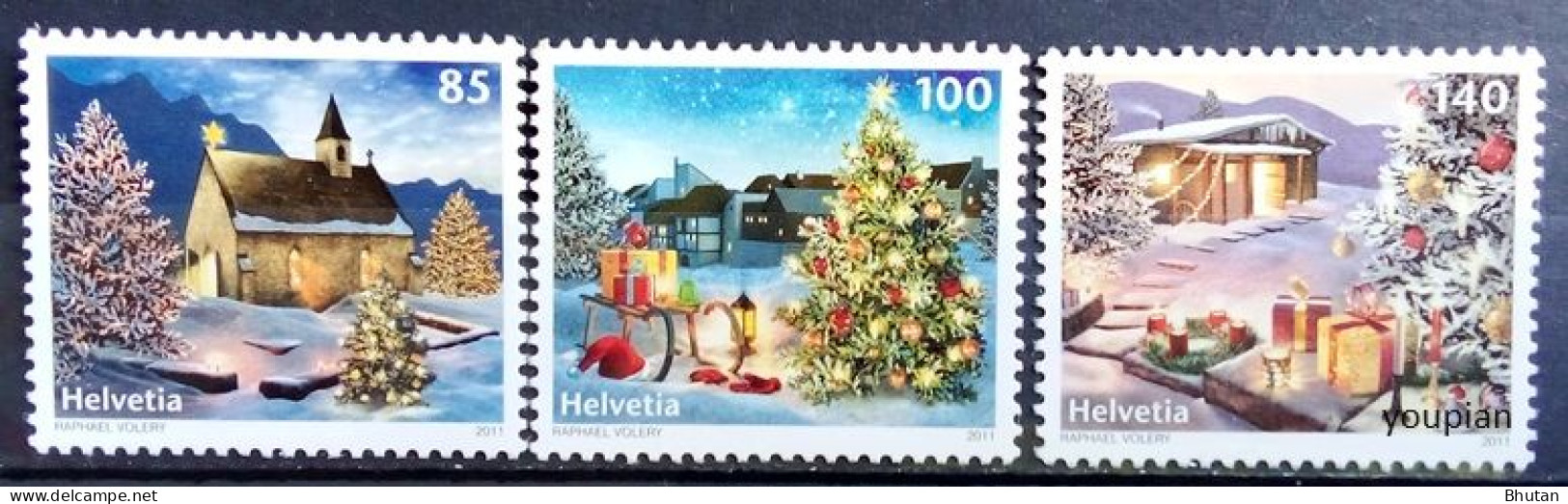 Switzerland 2011, Christmas, MNH Stamps Set - Unused Stamps