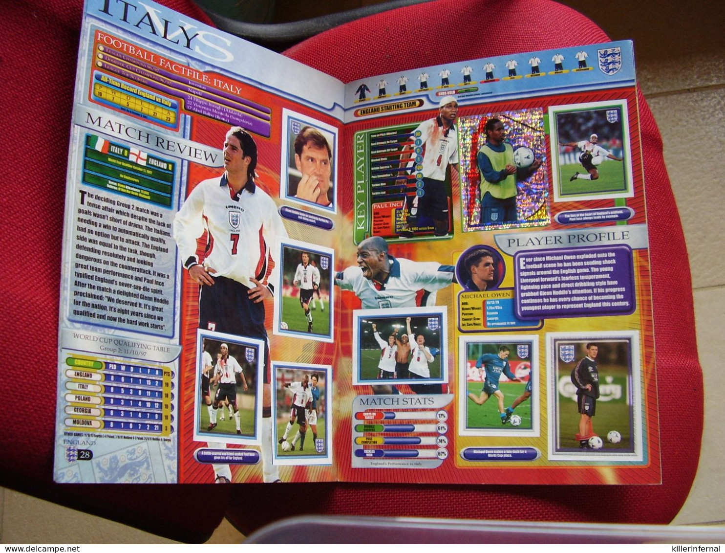 Album Chromos Images Vignettes Stickers Merlin's ***  Official England  World Cup *** - Albums & Catalogues