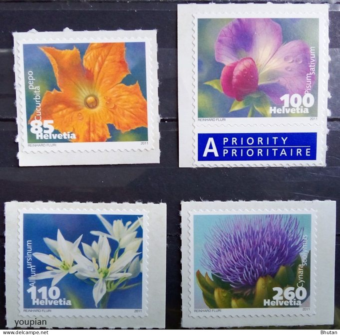 Switzerland 2011, Vegetable Blossoms, MNH Stamps Set - Ongebruikt