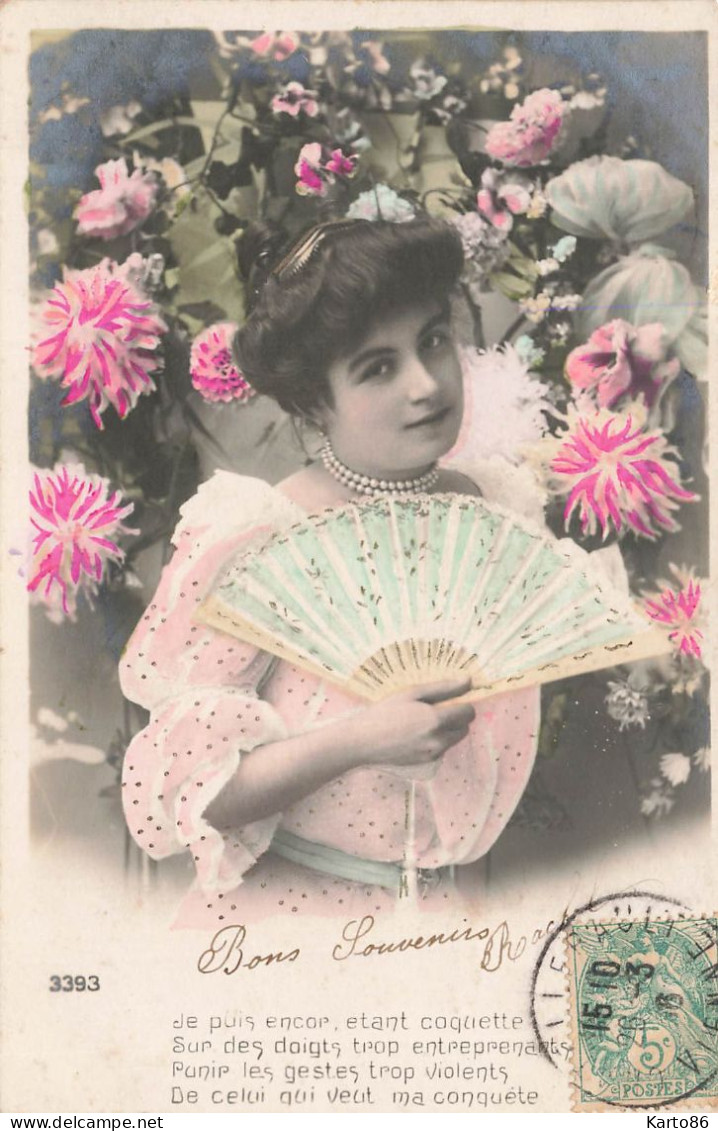 Mode * Carte Photo 1906 * Femme Et éventail * Range - Mode