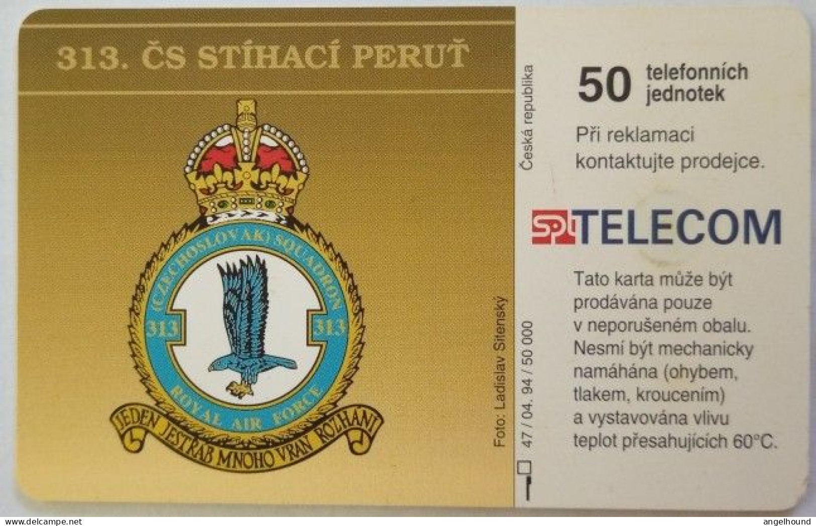 Czech Republic 50 Units Chip Card - 313 . Wing - Czech Republic