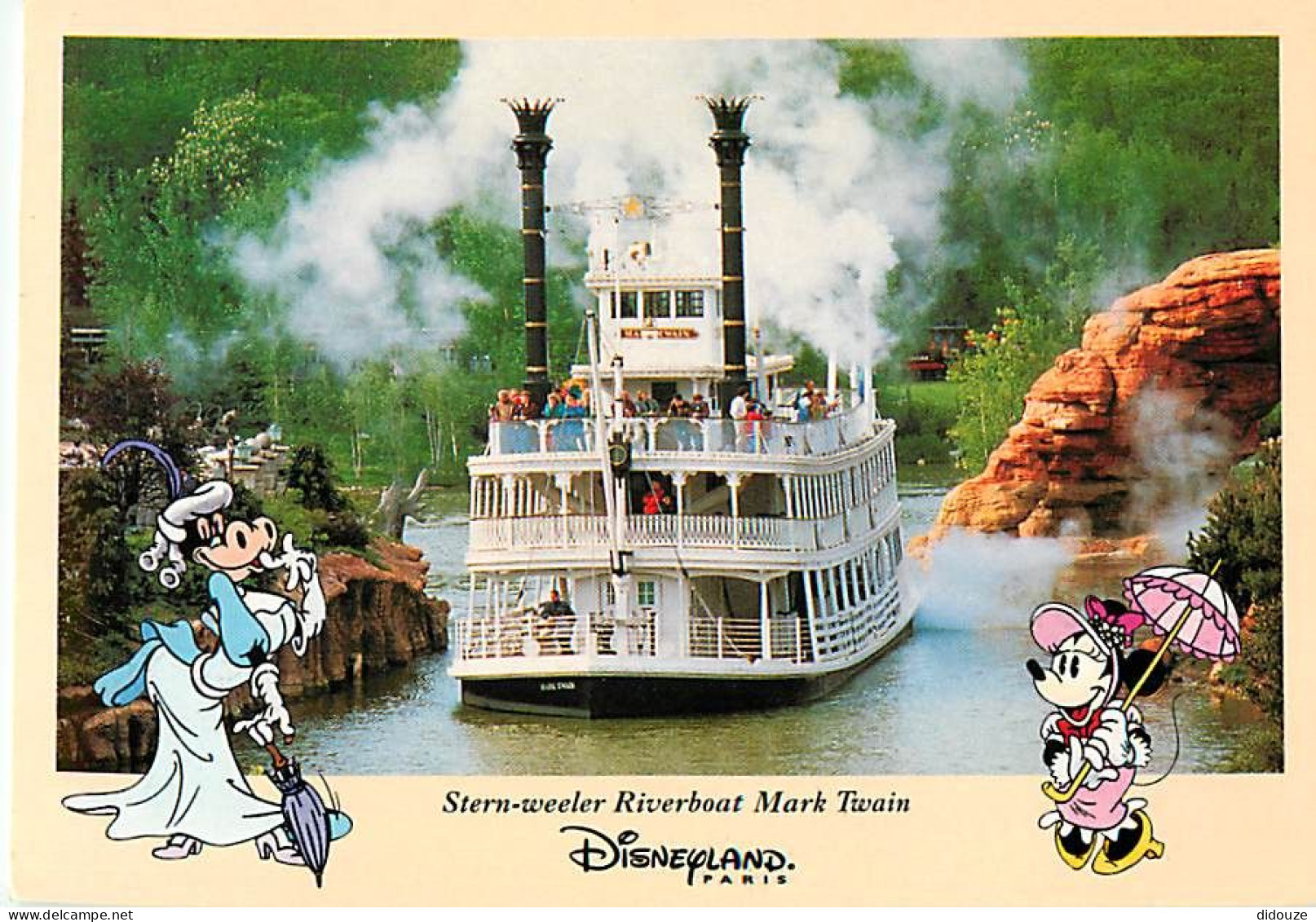 Parc D'Attractions - Disneyland Paris - Stern-weeler Riverboat Mark Twain - Bateaux - CPM - Voir Scans Recto-Verso - Disneyland