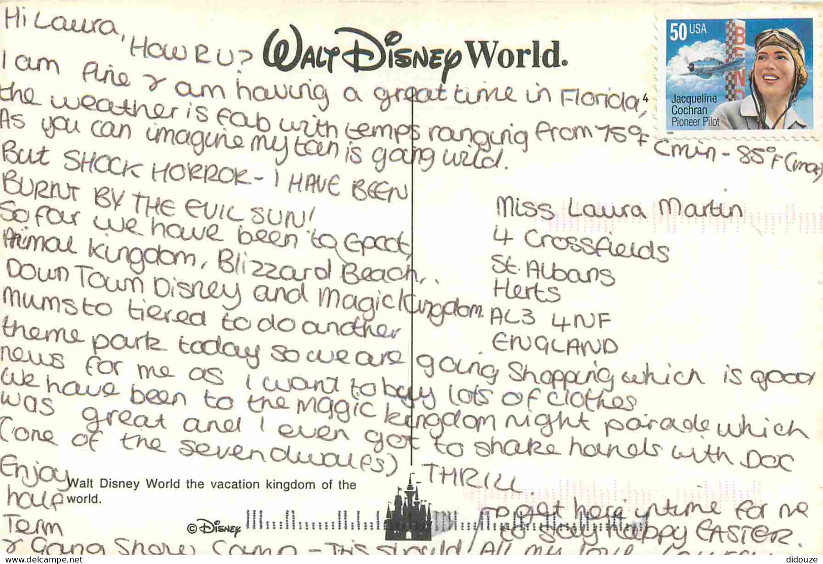 Parc D'Attractions - Walt Disney World - Multivues - Cinderella Castle - Hollywood Tower Hotel - CPM - Voir Scans Recto- - Disneyworld