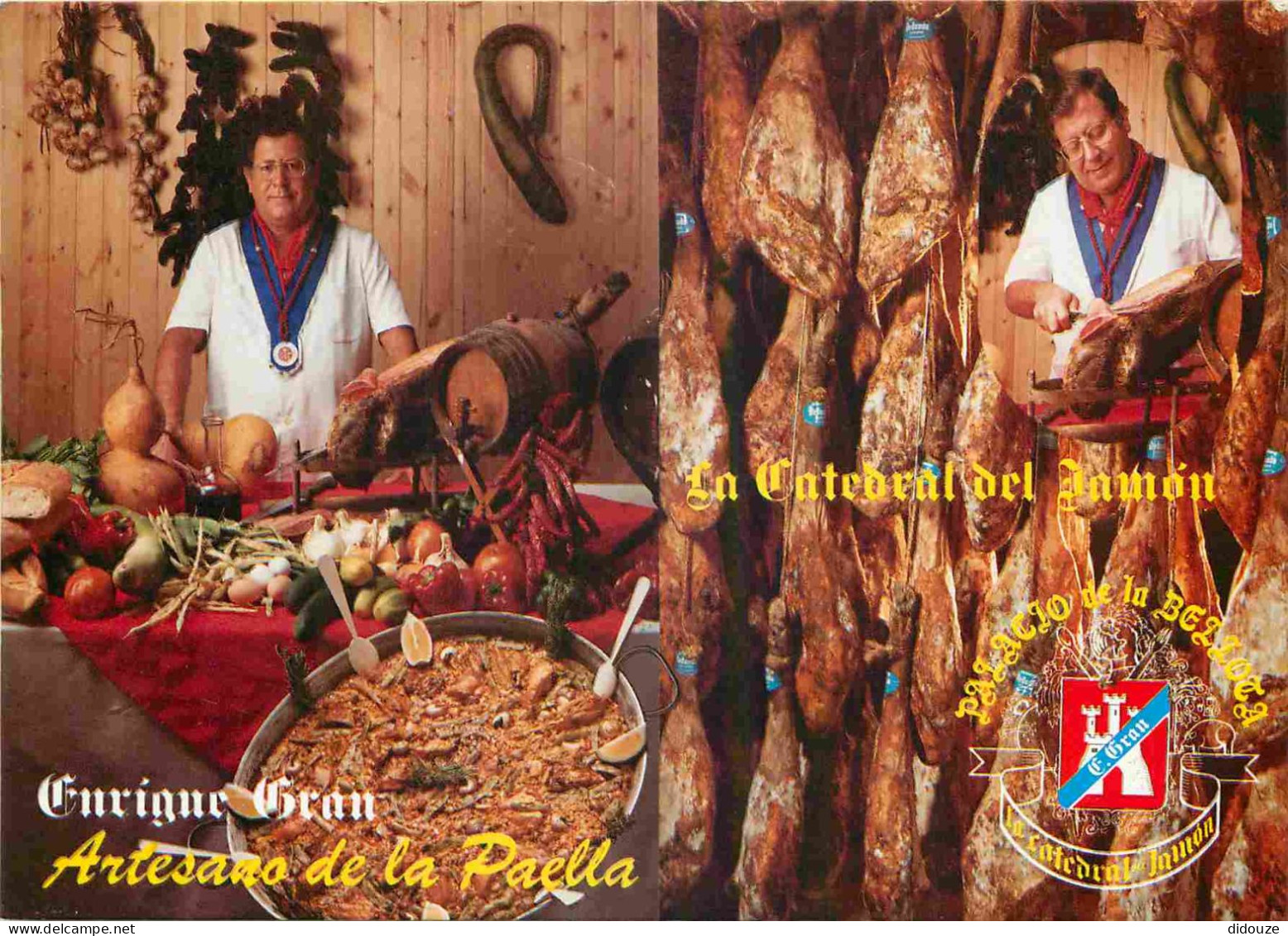 Recettes De Cuisine - La Catedral Del Jamon - Enrique Eran - Artesano De La Paella - Gastronomie - CPM - Carte Neuve - V - Ricette Di Cucina