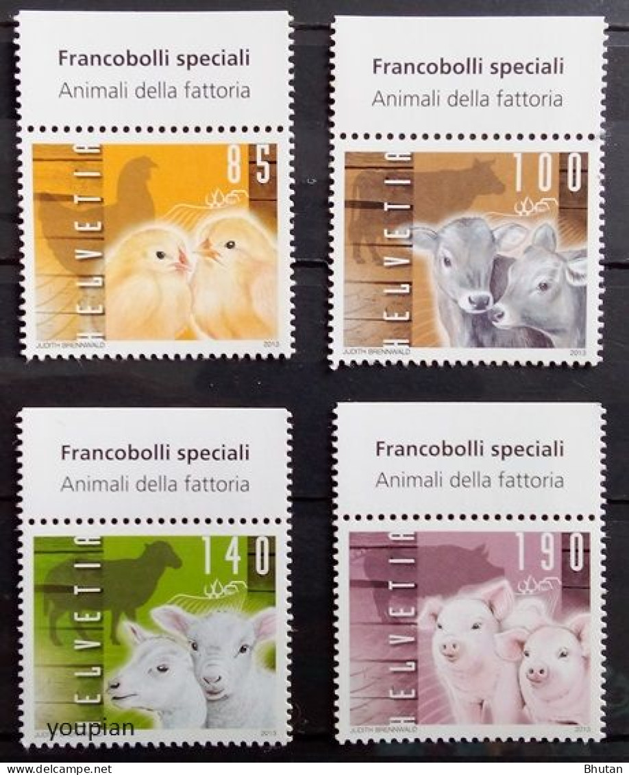 Switzerland 2013, Farm Animals, MNH Stamps Set - Nuevos