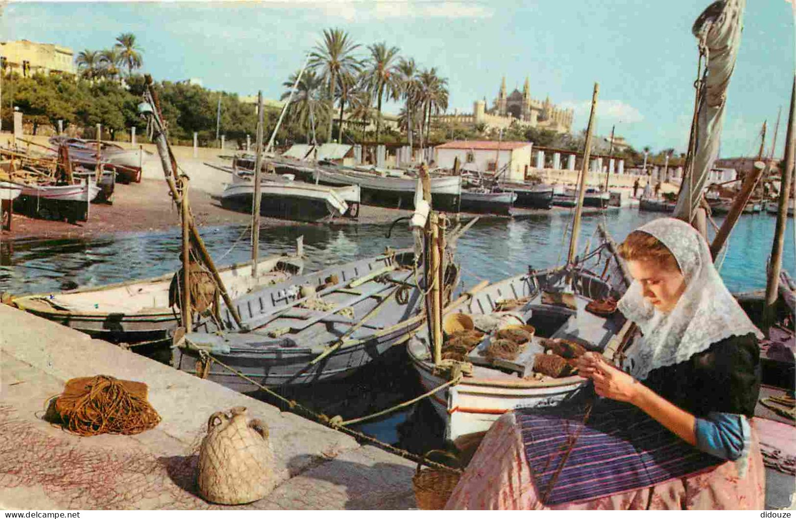 Espagne - Espana - Islas Baleares - Palma De Mallorca - Palma - Remendando Redes En El Muelle De Pescadores - Folklore - - Palma De Mallorca