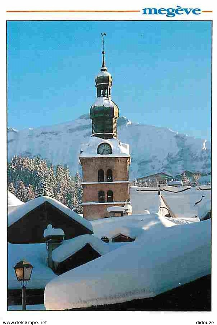 74 - Mégève - Echappée Sur L'Eglise - Hiver - Neige - Flamme Postale - CPM - Voir Scans Recto-Verso - Megève