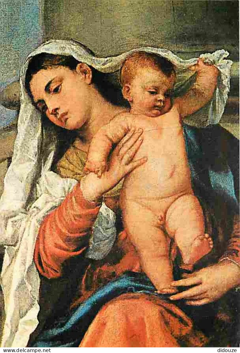 Art - Peinture Religieuse - Tiziano Vecellio - Détail Du Rétable De Ca Pesaro - Venezia - Basilica Dei Frari - Carte Neu - Quadri, Vetrate E Statue