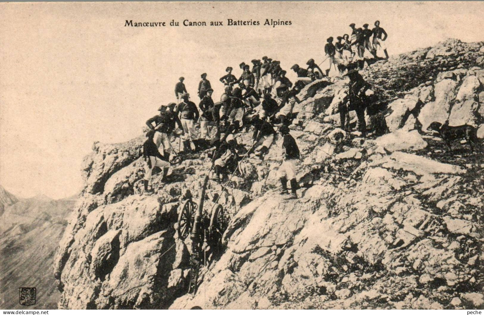N°593 W -cpa Manoeuvre D'artillerie Dans Les Alpes - Manöver