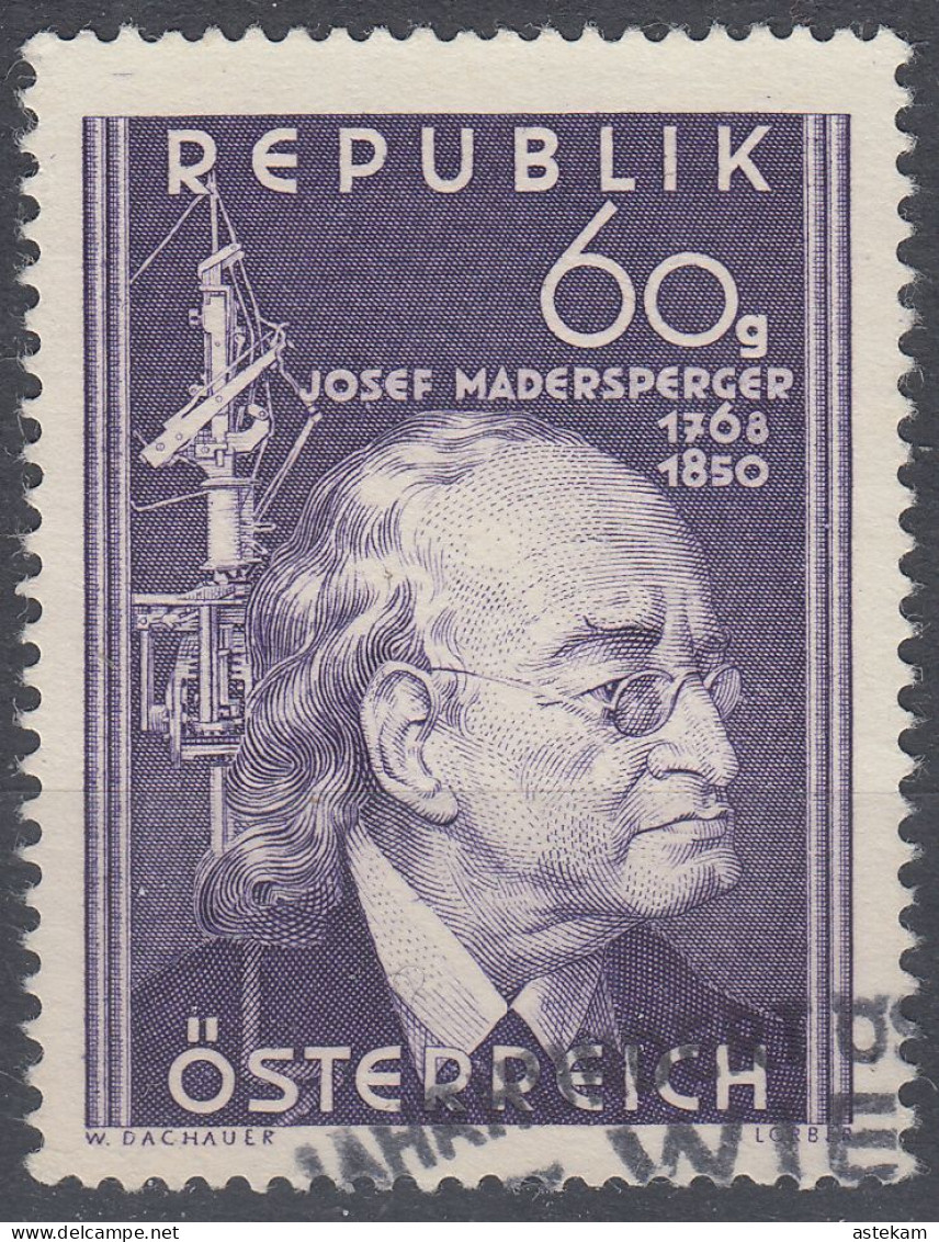 AUSTRIA 1950, JOSEF MADERSPERGER, COMPLETE USED STAMP With GOOD QUALITY, - Gebruikt