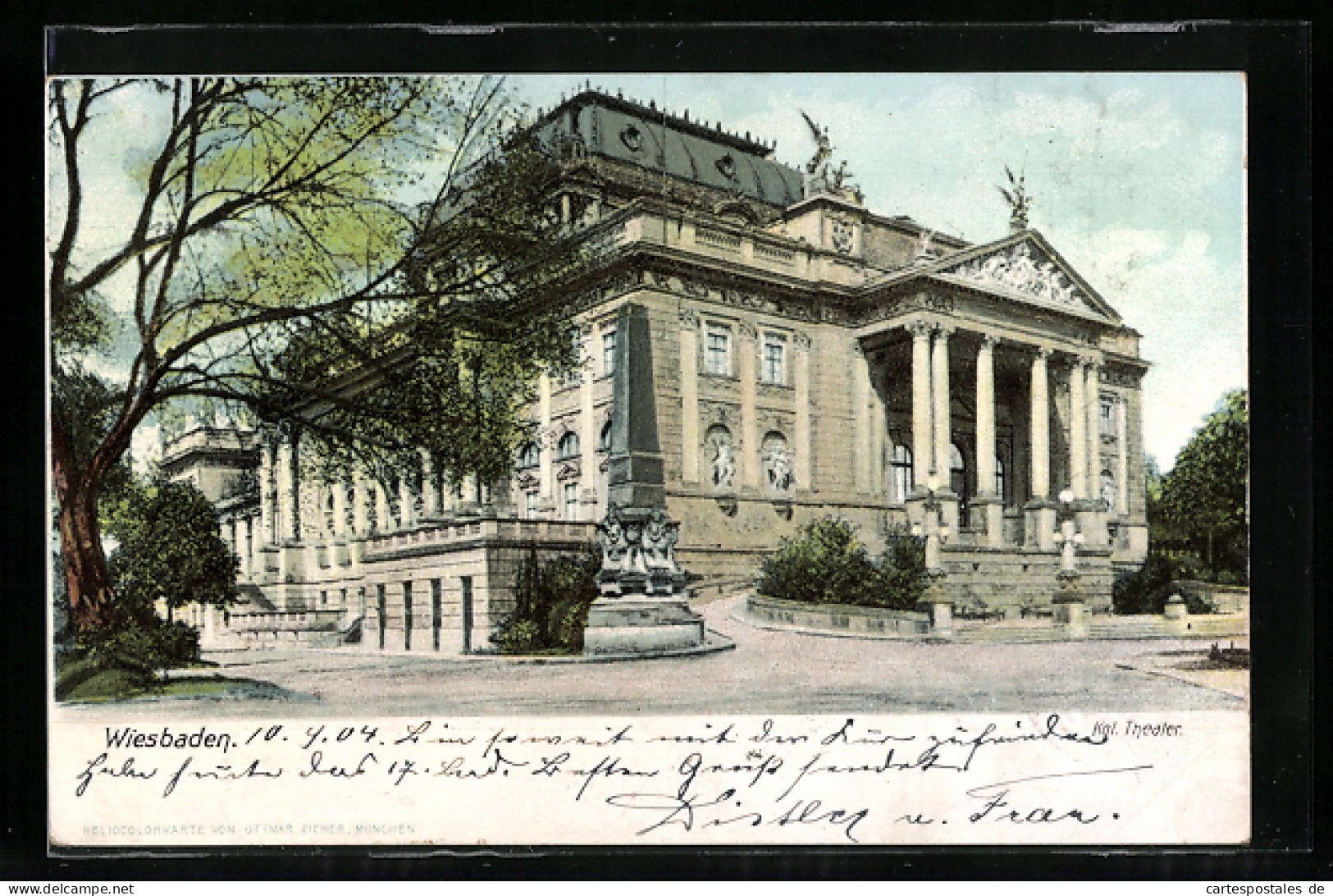 AK Wiesbaden, Königliches Theater  - Teatro