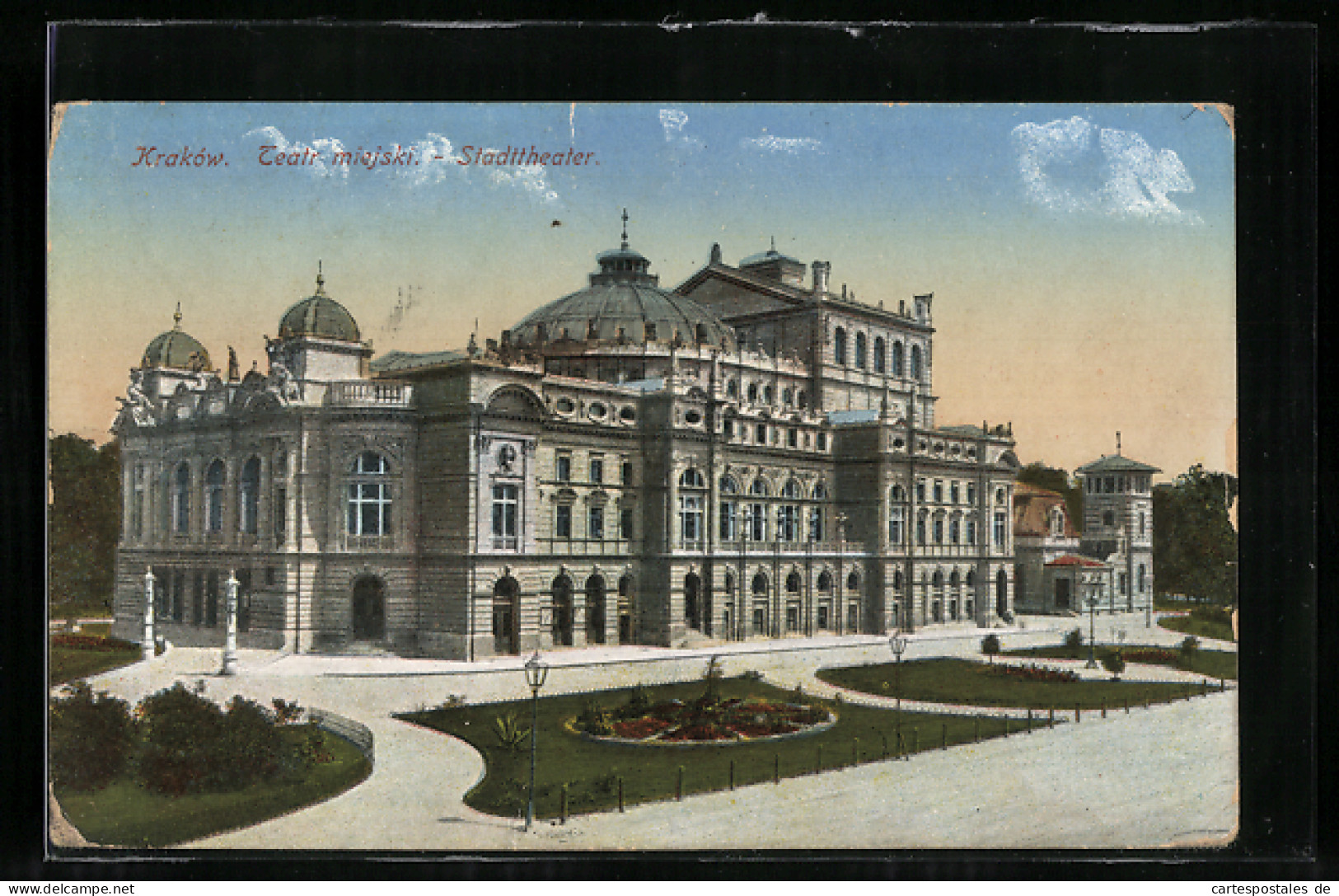 AK Krakau-Krakow, Teatr Miejski, Stadttheater  - Polonia