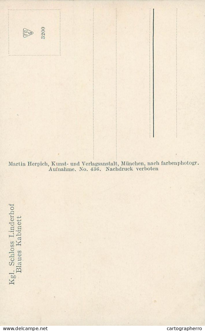 Germany Konigliche Schloss Linderhof Blaues Kabinett - Otros & Sin Clasificación