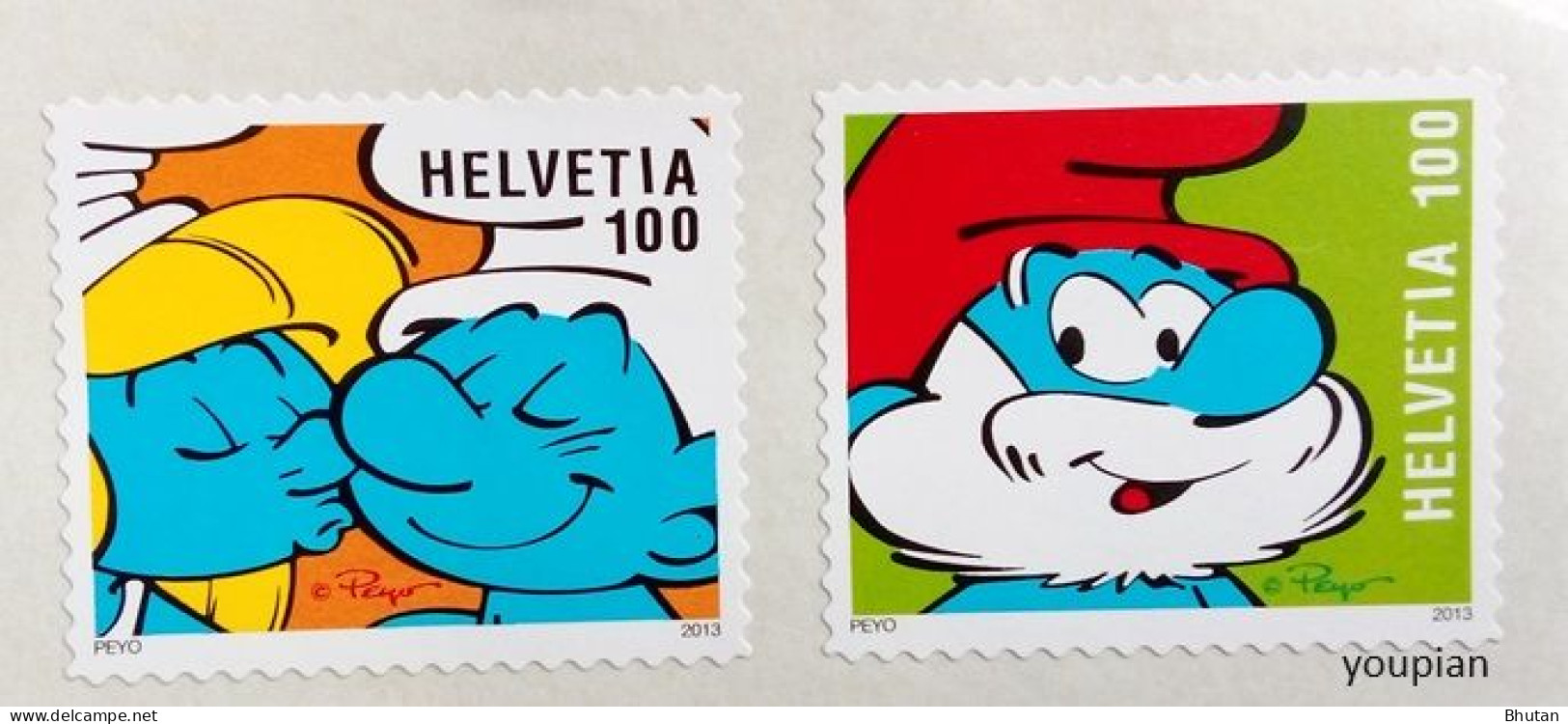 Switzerland 2013, The Smurfs, MNH Stamps Set - Unused Stamps